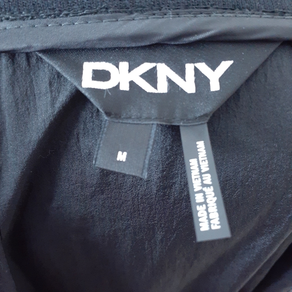 DKNY Womens Jacket M Ruched Sleeve Nylon 804 - Picture 6 of 7